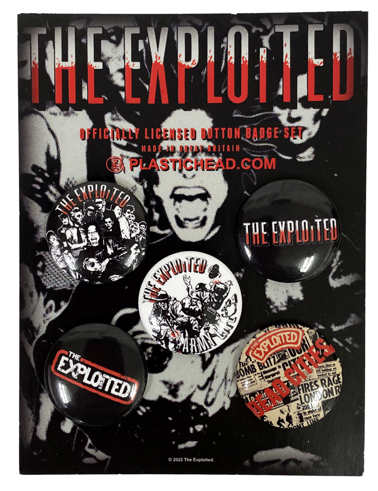 ץƥåɡTHE EXPLOITEDBUTTON BADGE SET̥Хåå(5)ե