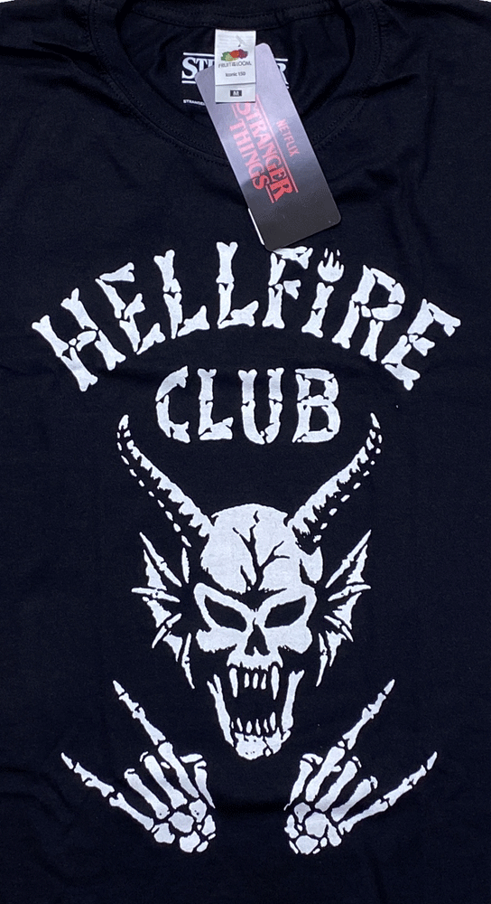 STRANGER THINGS�����ȥ�󥸥㡼�����󥰥� ��HELL FIRE CLUB SKULL��UK�ǡ�T����ġ� �ɥ��T����� �����ե������T�����