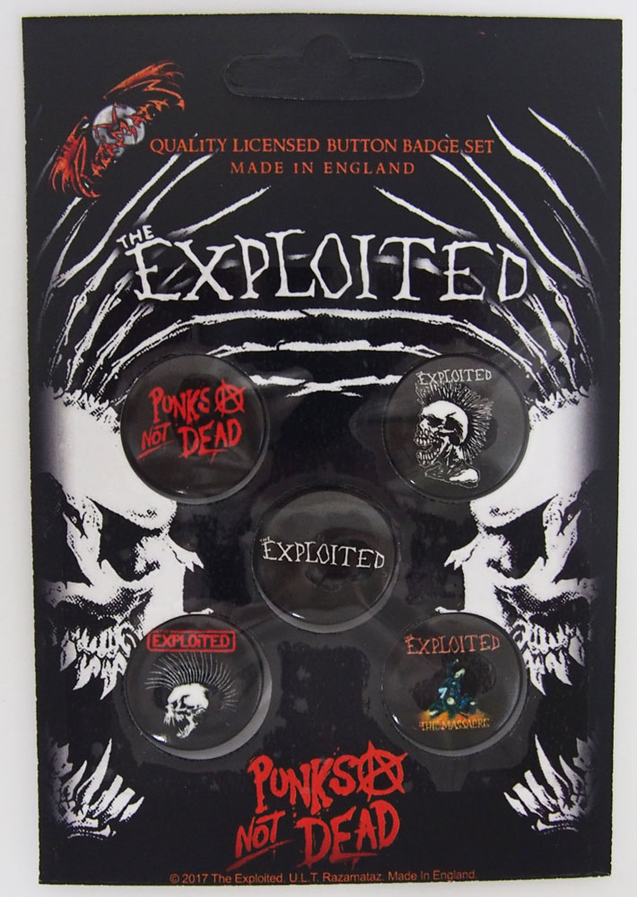 ץƥåɡEXPLOIED THEPUNKS NOT DEADBUTTON BADGE SET ̥Хåå(5)