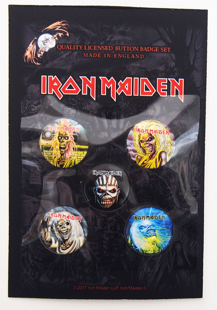 ᥤǥIRON MAIDENTHE FACES OF EDDIEBUTTON BADGE SETХḁ̊Хåå(5)