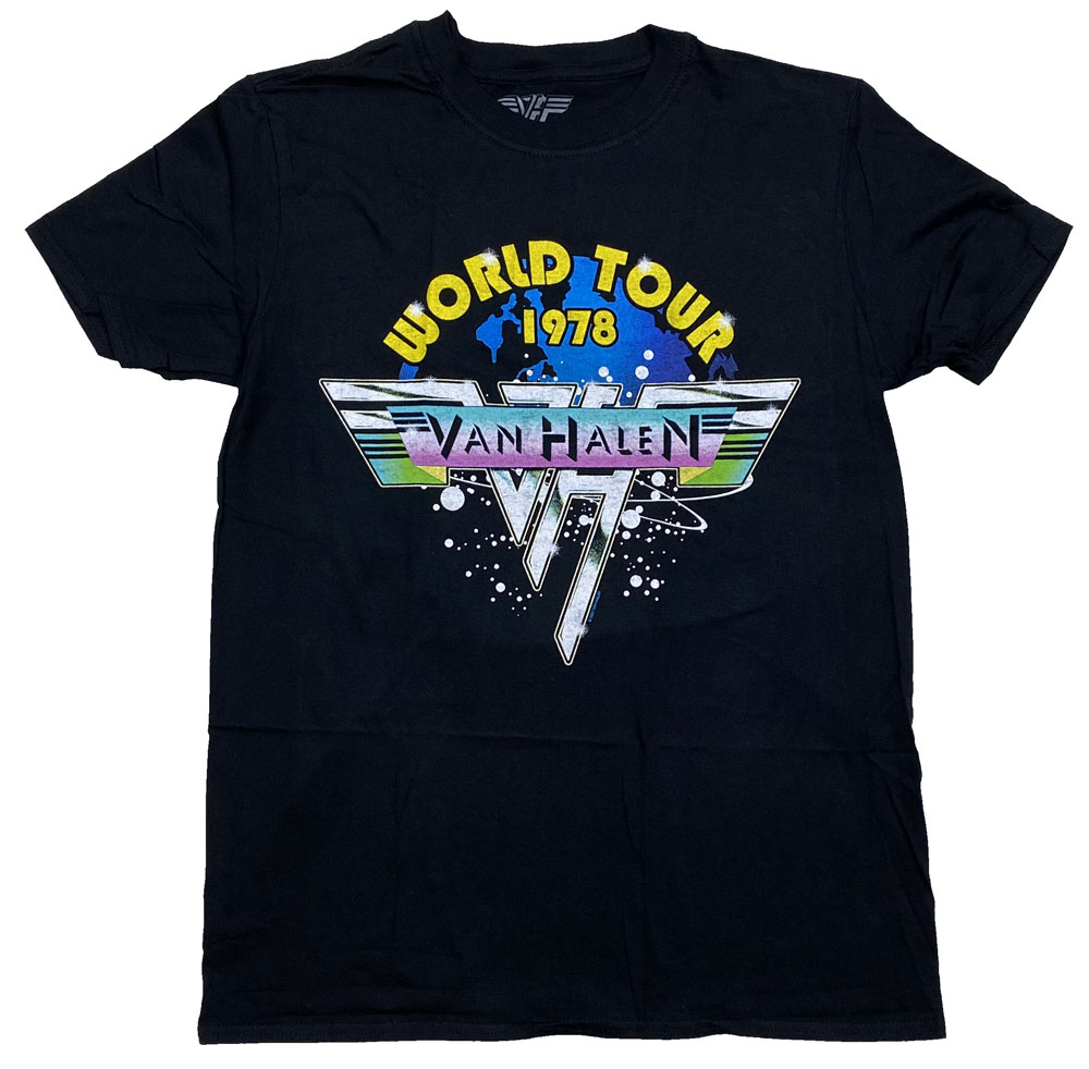 VAN HALEN・ヴァンヘイレン・WORLD TOUR 78・Tシャツ・ロックTシャツ・オフィシャルバンドTシャツ[XL]