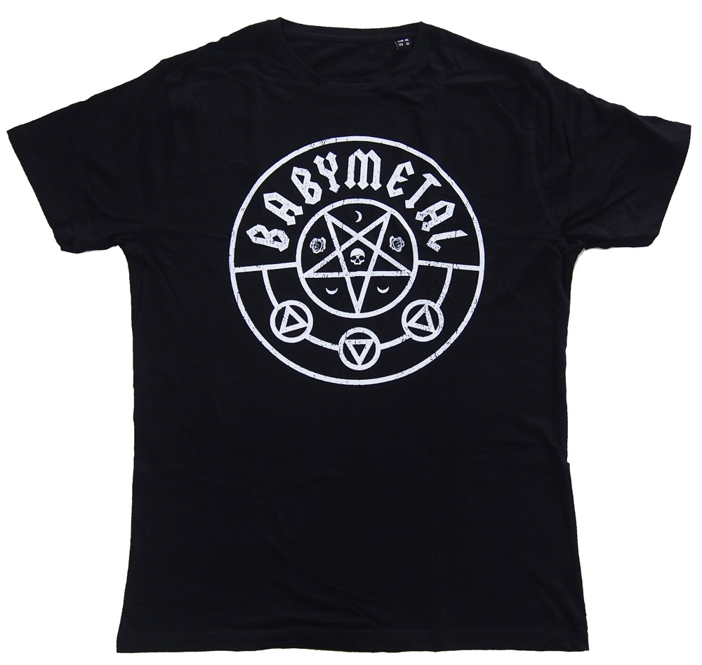 ベビーメタル・BABYMETAL・PENTAGRAM・Tシャツ・UK版・オフィシャル バンドTシャツ・ロックTシャツ