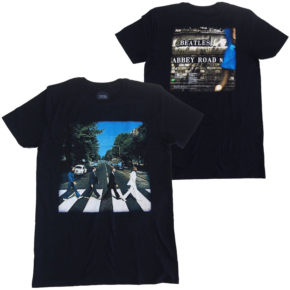 THE BEATLES・ ABBEY ROAD BLACK・Tシャツ・ビートルズ ・オフィシャル ・バンドTシャツ ロックTシャツ