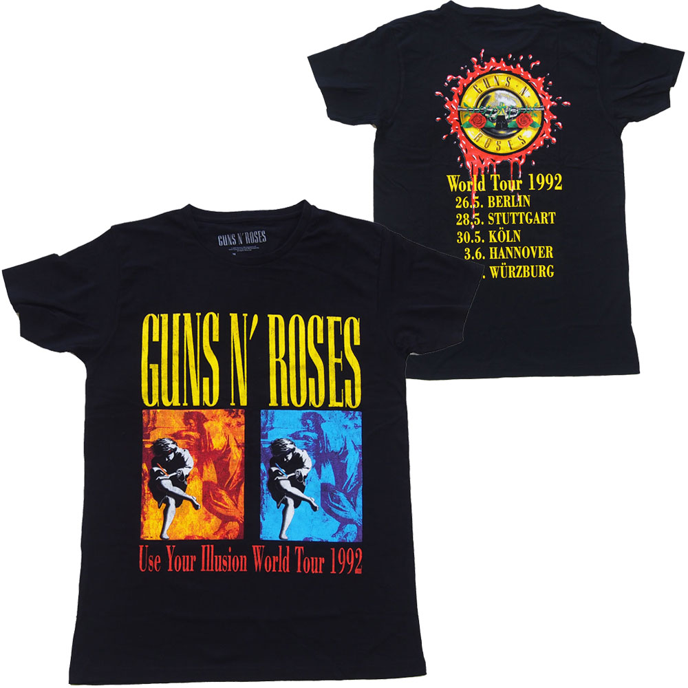 ガンズ アンド ロゼース・GUNS N ROSES・USE YOUR ILLUSIN WORLD TOUR 1992・Tシャツ・ ロックTシャツ