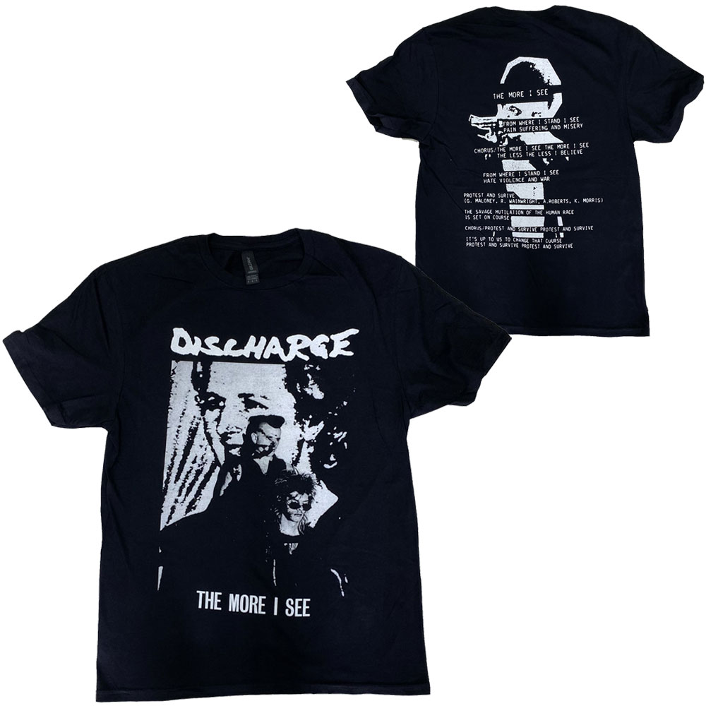 ディスチャージ・DISCHARGE・THE MORE I SEE・UK版・Tシャツ・ロックTシャツ