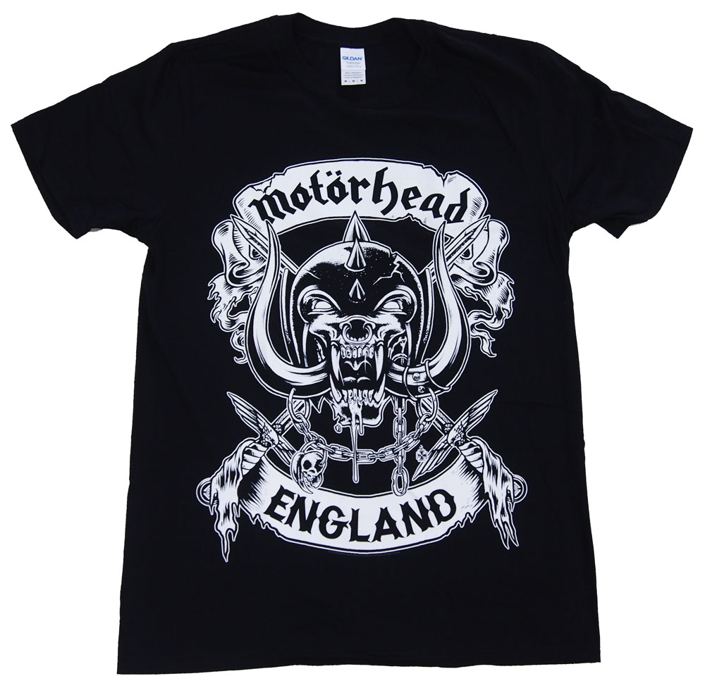 モーターヘッド・MOTORHEAD・CROSSED SWORDS ENGLAND CREST・Tシャツ・ロックTシャツ