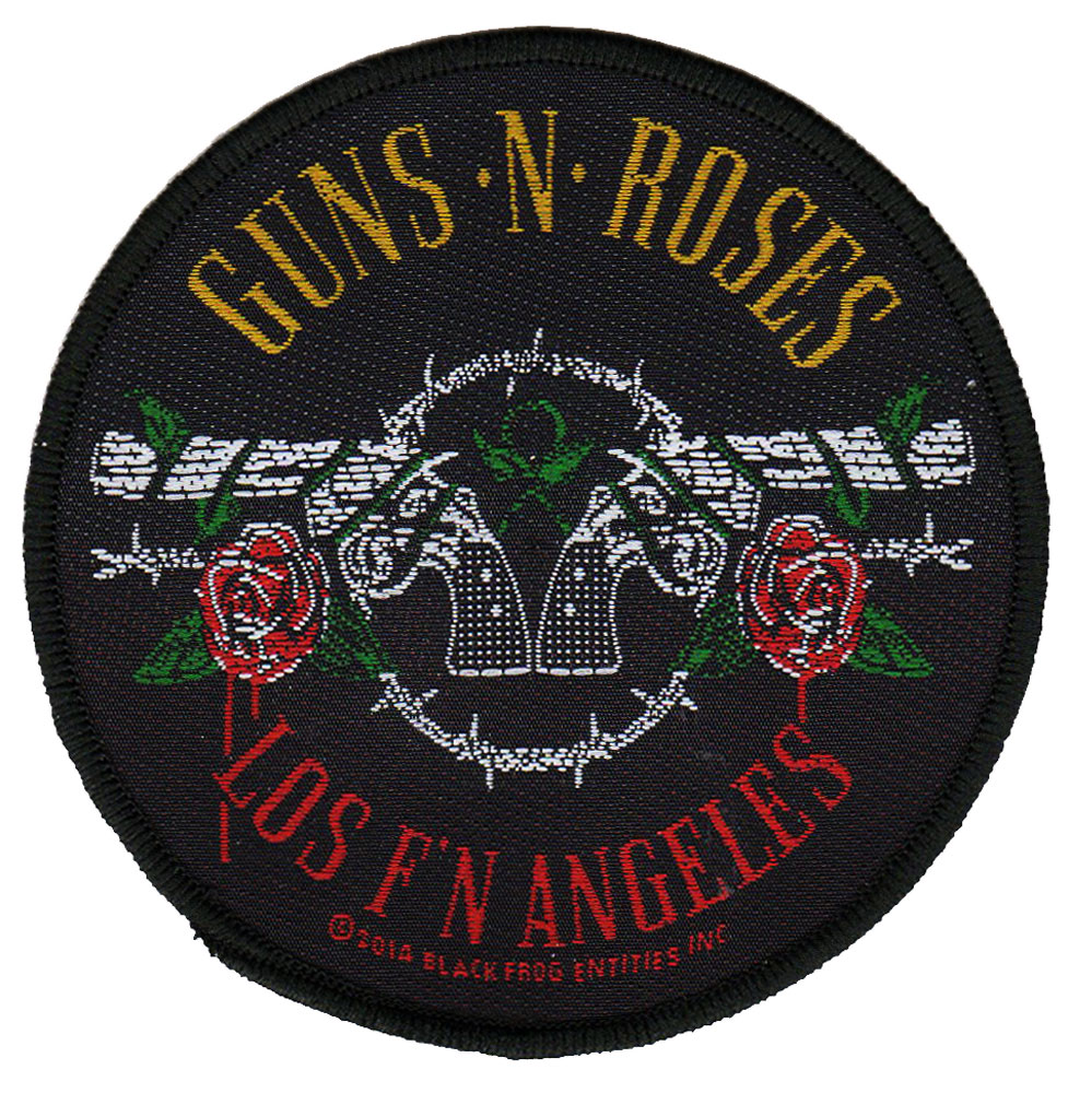 ガンズ アンド ロゼース・GUNS N ROSES・LOS F'N ANGELES 刺繍パッチ ワッペンワッペン