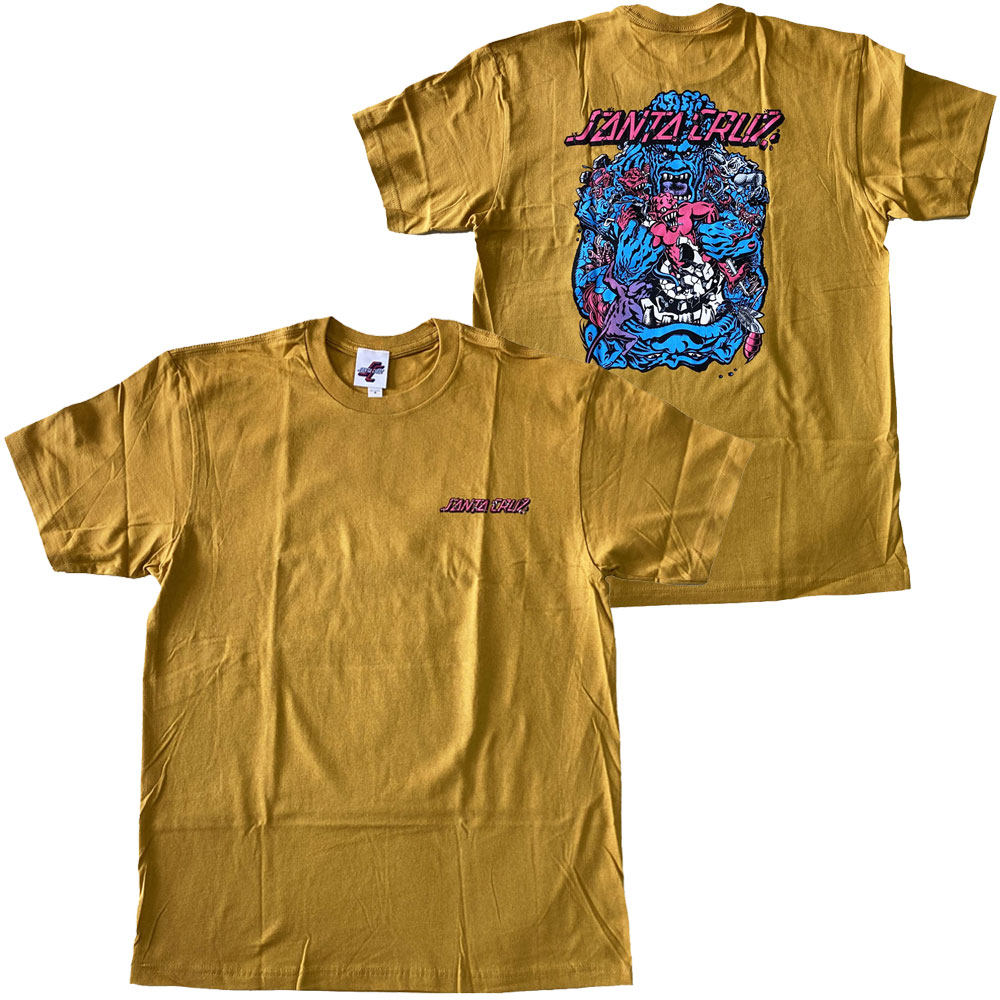 SANTA CRUZ・サンタクルーズ・ROSKOPP THE FIVE・アンティークゴールド・Tシャツ