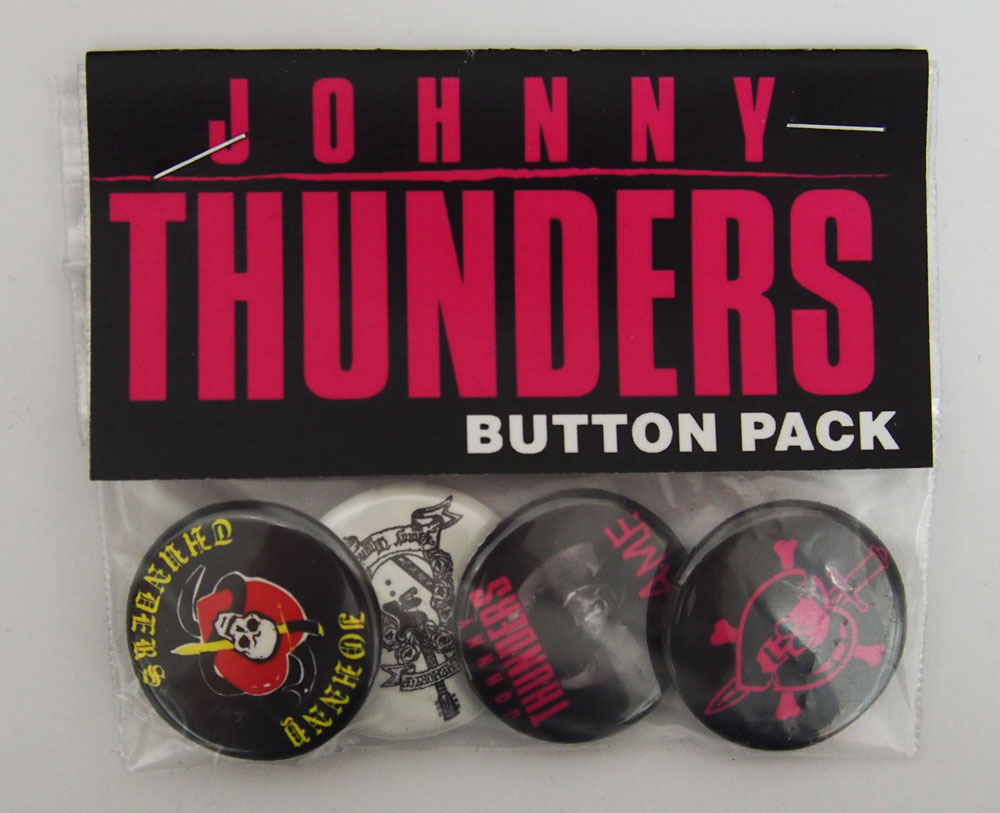 ジョニー サンダース・JOHNNY THUNDERS・BUTTON PACK・4個入・バッジ・ボタンバッジ
