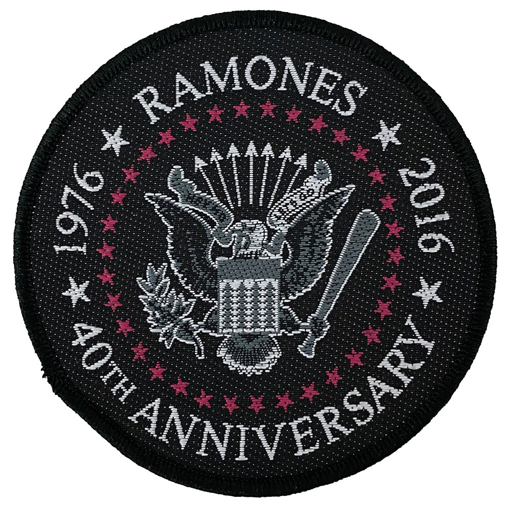 RAMONES・ラモーンズ・40TH ANNIVERSARY・ 刺繍ワッペン・刺繍パッチ・ワッペン