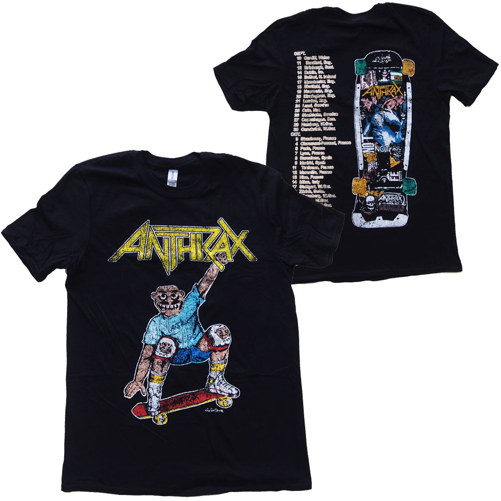 アンスラックス・ANTHRAX・SPREADING SKATER NOTMAN VINTAGE・Tシャツ・ バンドTシャツ
