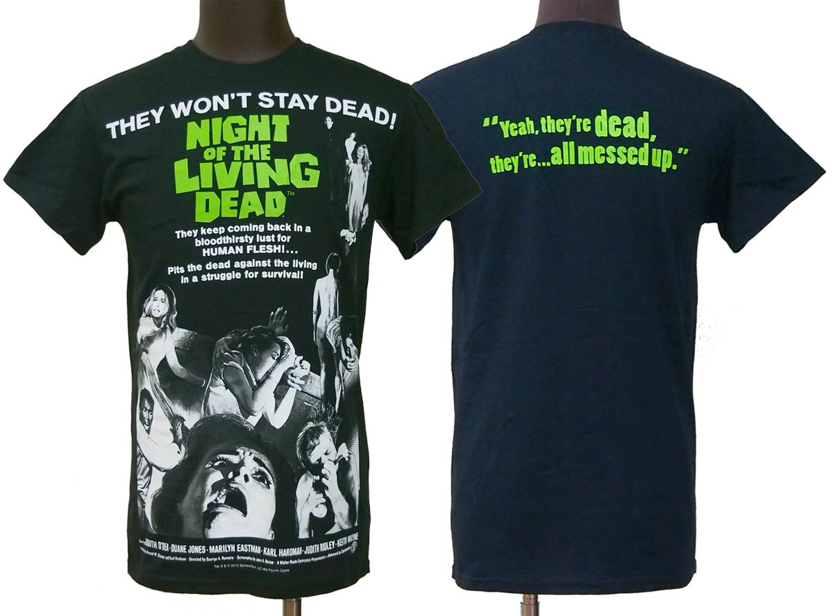 NIGHT OF THE LIVING DEAD / MOVIE POSTER Tシャツ ナイト オブ ザ リビング デッド オフィシャル映画Tシャツ