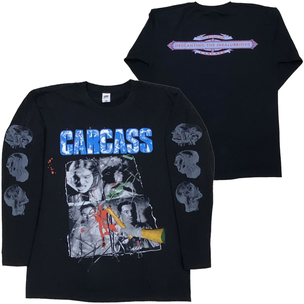カーカス・CARCASS・NECROTICISM・UK版・ロングスリーブ・長袖・Tシャツ・メタルTシャツ