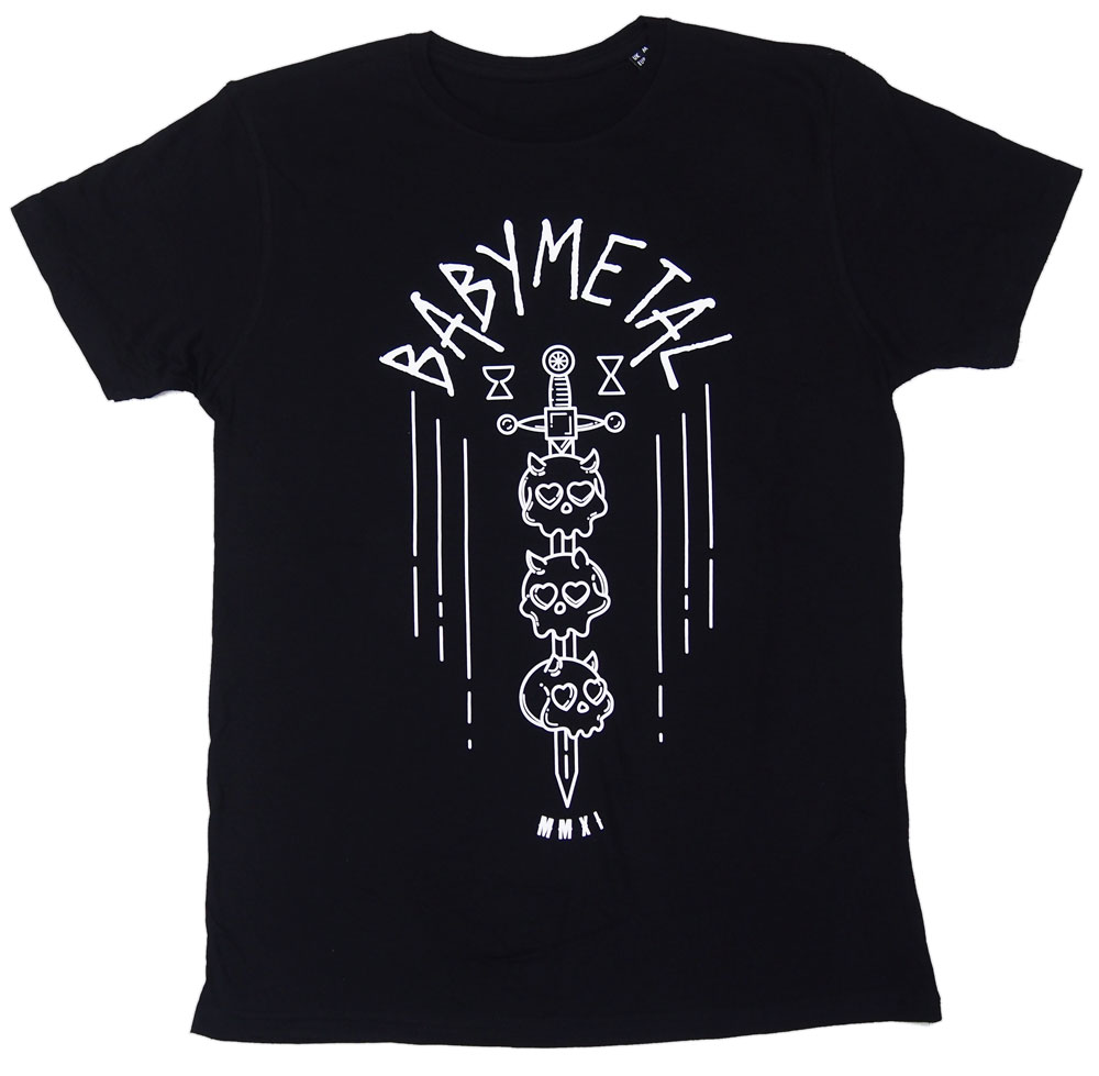 ベビーメタル・BABYMETAL・SKULL SWORD・Tシャツ・UK版・オフィシャル バンドTシャツ・ロックTシャツ