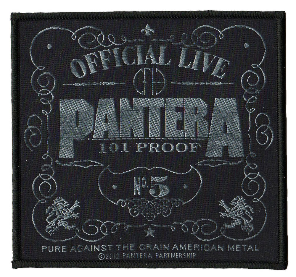 パンテラ・PANTERA・101 PROOF 糊無し 刺繍ワッペン・パッチ