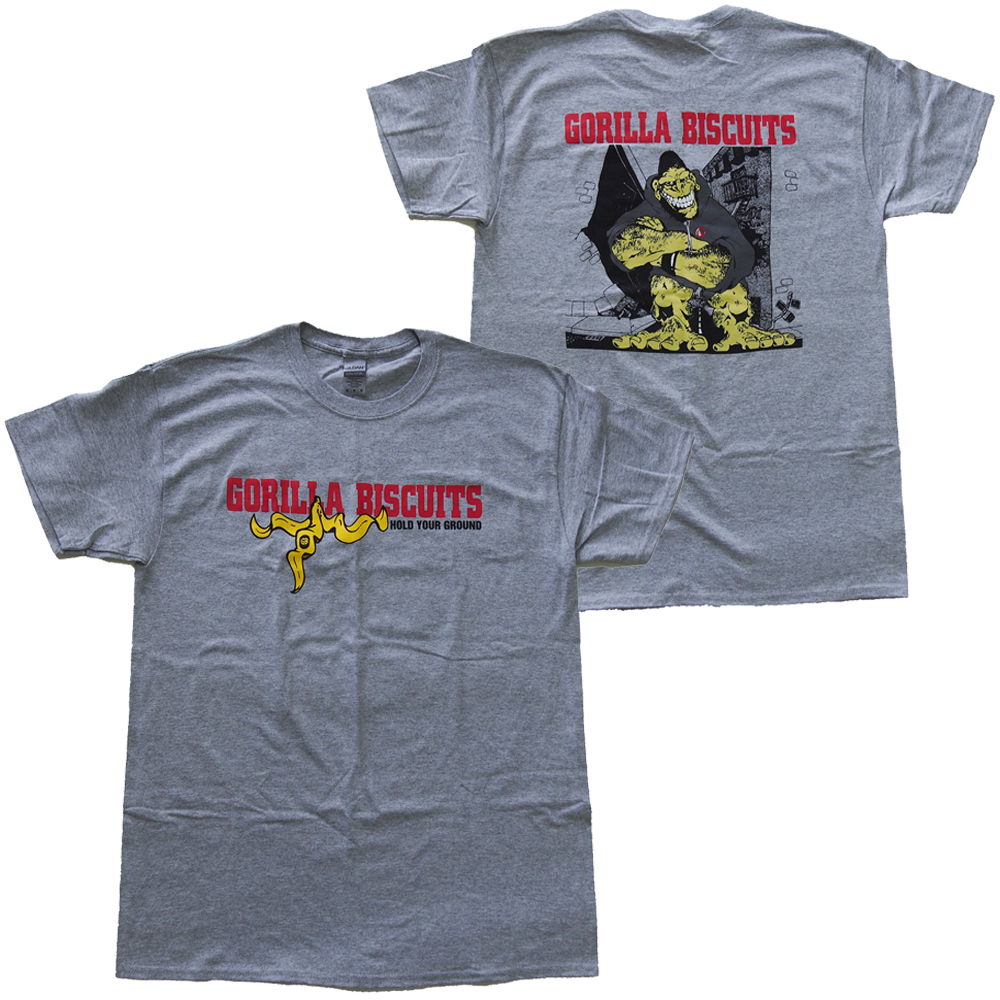 ゴリラ ビスケッツ・GORILLA BISCUITS・HOLD YOUR GROUND・グレー・Tシャツ・バンドTシャツ