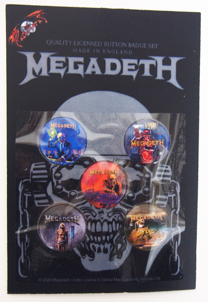 ᥬǥMEGADETHVIC RATTLEHEADBUTTON BADGE SETХḁ̊Хåå(5)