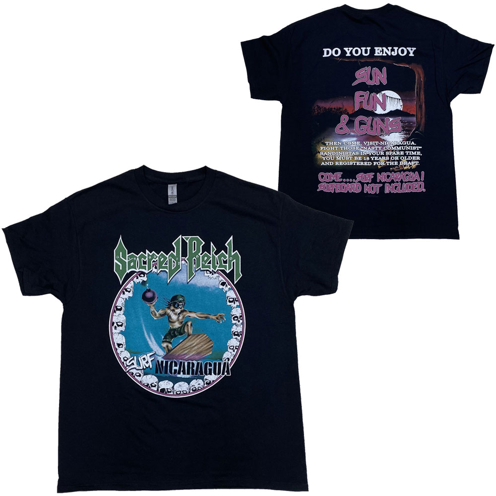 SACRED REICH・セイクレッド ライチ・SURF NICARAGUA・UK版・Tシャツ・バンドTシャツ