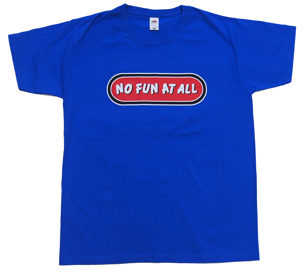 NO FUN AT ALL・ノー・ファン・アット・オール・CLASSIC LOGO・BLUE・Tシャツ・ロックTシャツ