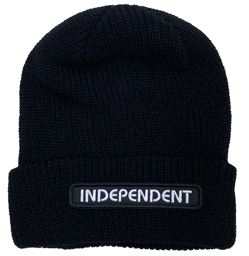 INDEPENDENT・インディペンデント・GROUNDWORK・BEANIE・ブラック・ビーニー・ニット帽