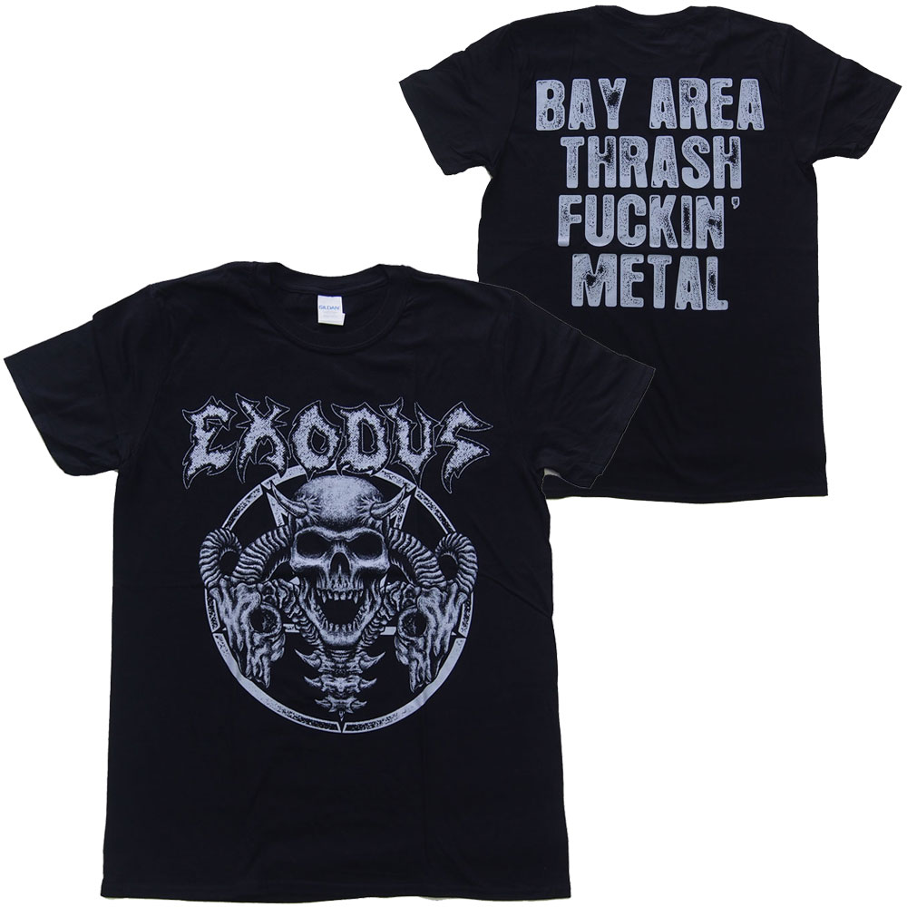 エクソダス・EXODUS・HORNS SKULL・EU版・Tシャツ・メタルTシャツ
