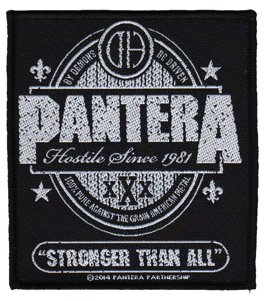 パンテラ・PANTERA・STRONGER THAN ALL・糊無し 刺繍ワッペン・パッチ