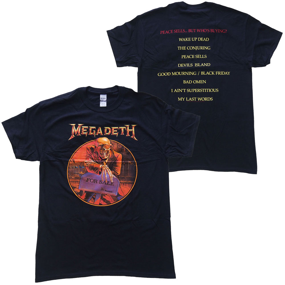 メガデス・MEGADETH・PEACE SELLS..TRACKLIST・UK版・Tシャツ・ バンドTシャツ