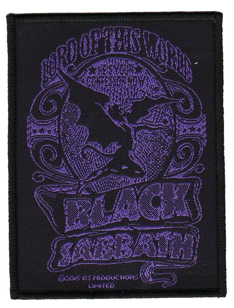 ブラック サバス　・BLACK SABBATH・LORD OF THIS WORLD 糊ナシ刺繍ワッペン　オフィシャル バンドパッチ