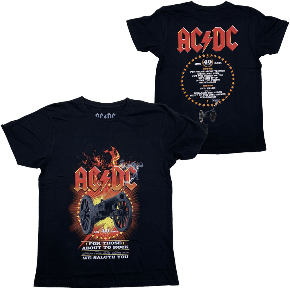 AC/DC・エーシーディーシー・For Those About To Rock 40th Anniversary・Tシャツ・オフィシャルバンドTシャツ・ロックTシャツ