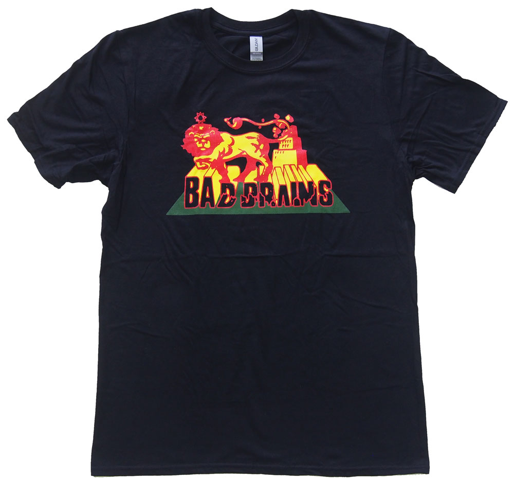 バッド ブレインズ・BAD BRAINS・RASTA LION・BLACK・IMPACT MERCH・Tシャツ・バンドTシャツ