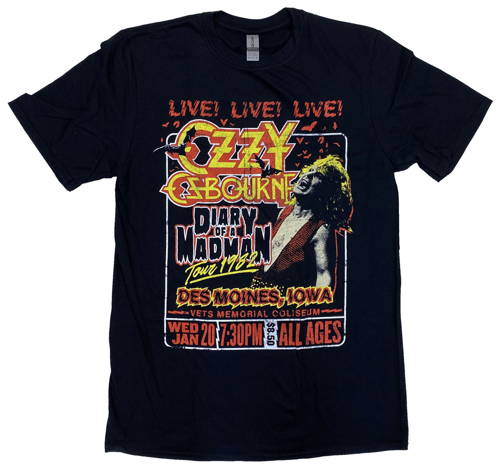 オジー オズボーン・OZZY OSBOURNE・DAIARY OF A MADMAN TOUR・Tシャツ・メタルTシャツ