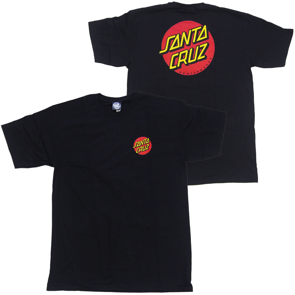 SANTA CRUZ・サンタクルーズ・CLASSIC DOT CHEST・ブラック・Tシャツ