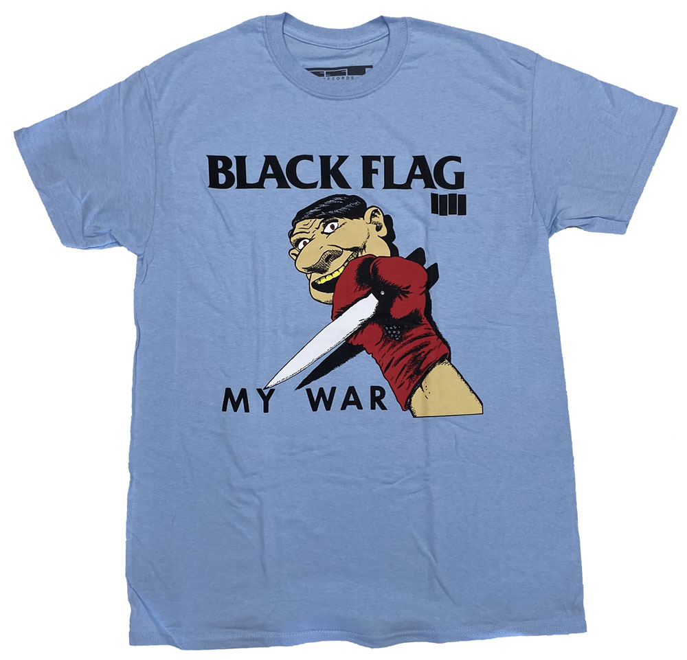 【BLACK FLAG】MY WAR　（カラー：ライトブルー）Tシャツ ブラックフラッグ