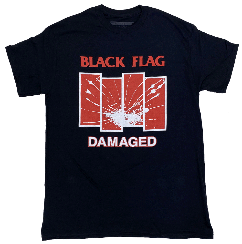 ブラックフラッグ / BLACK FLAG / DAMAGED ブラックTシャツ オフィシャル ロックTシャツ バンドTシャツ