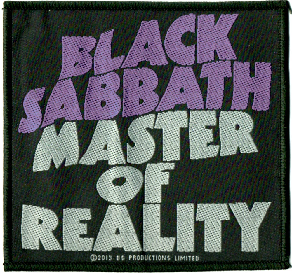 ブラックサバス / BLACK SABBATH / MASTER OF REALITY 糊ナシ刺繍ワッペン オフィシャル バンドパッチ