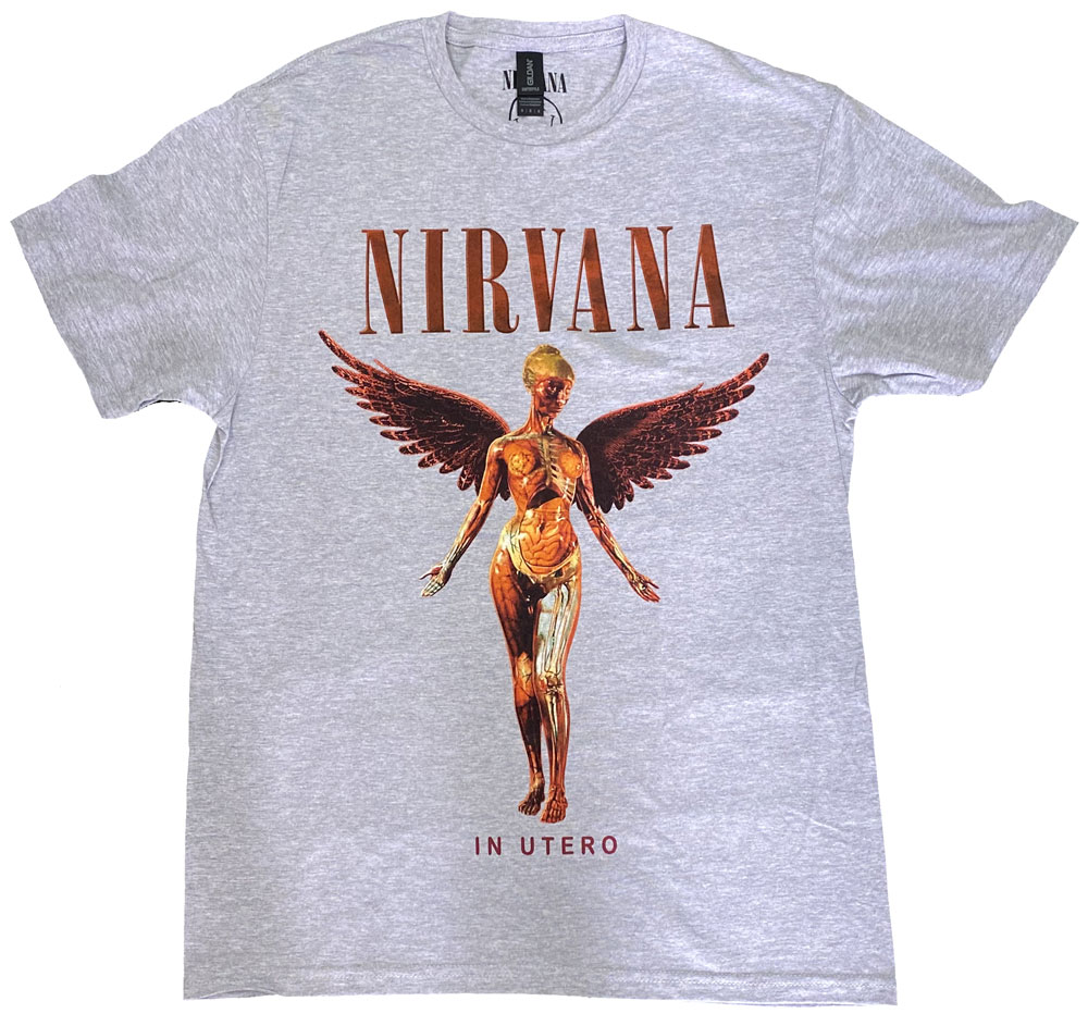 ニルヴァーナ・NIRVANA・IN UTERO・GREY・UK版・Tシャツ・ロックTシャツ