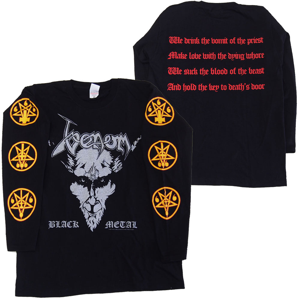 ヴェノン・ベノム・VENOM・BLACK METAL・長袖・ロングスリーブ・バンドTシャツ・メタルTシャツ