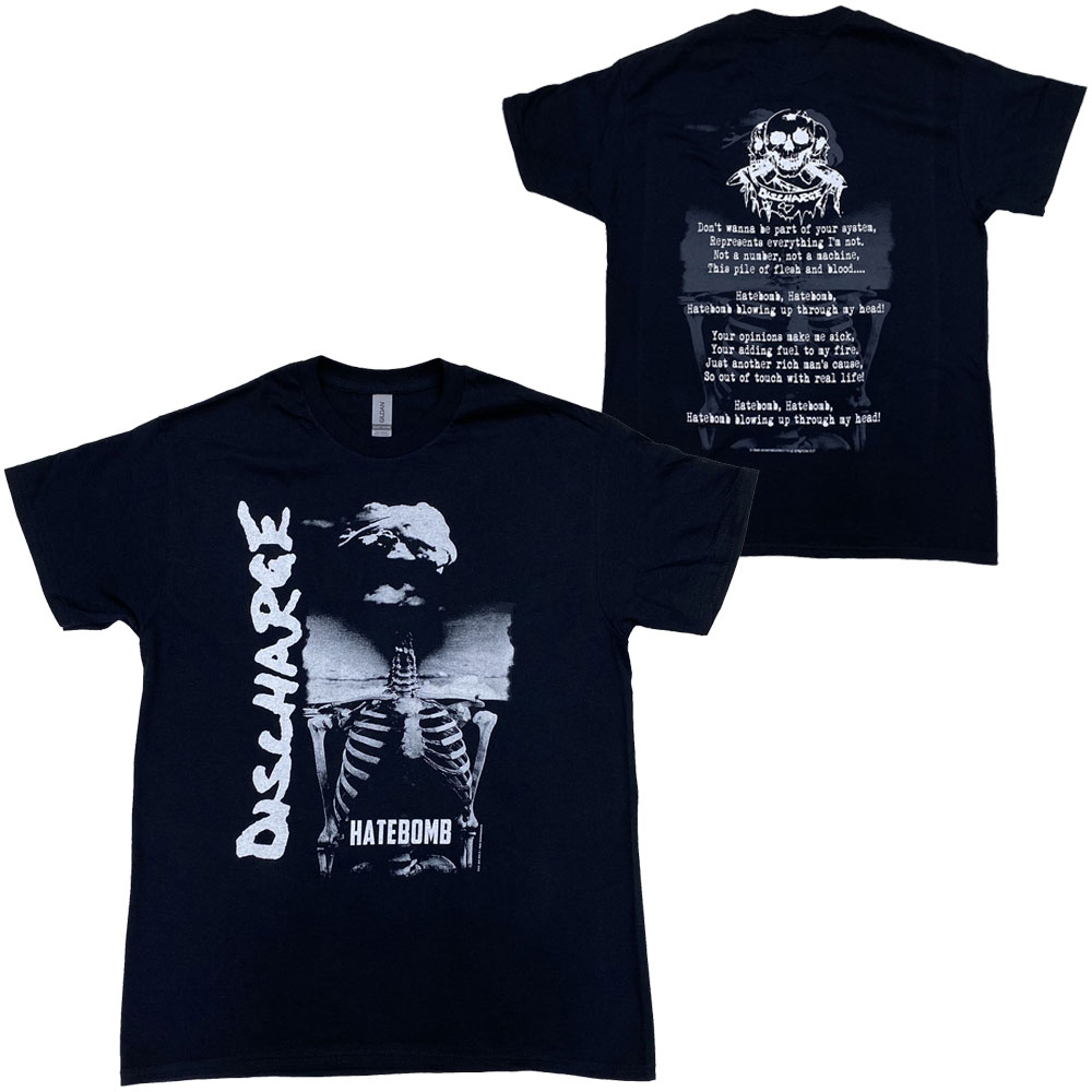 ディスチャージ・DISCHARGE・HATE BOMB・UK版・Tシャツ・ロックTシャツ