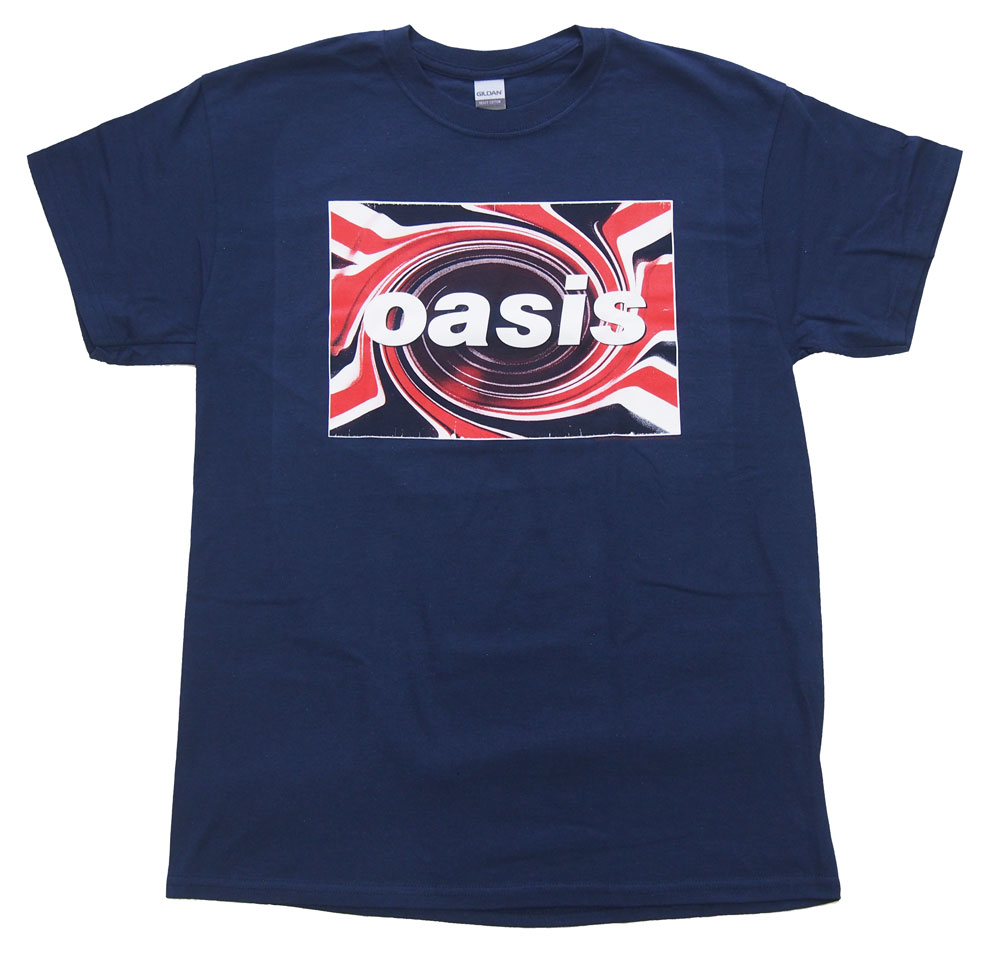 オアシス・OASIS・UNION JACK TWIRL・Tシャツ・ロックTシャツ