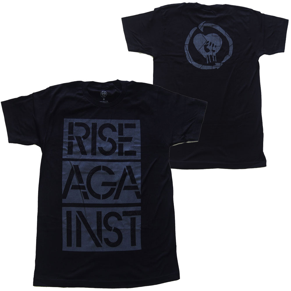 RISE AGAINST・ライズアゲインスト・STACKED STENCIL GHOST NOTES・Tシャツ・ロックTシャツ