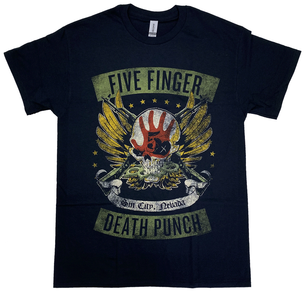 ファイブ フィンガー デス パンチ・FIVE FINGER DEATH PUNCH・LOCKED & LOADED・Tシャツ・バンドTシャツ