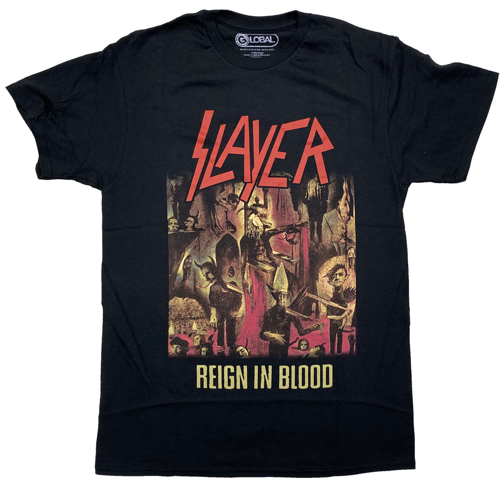スレイヤー・SLAYER・REIGN IN BLOOD・U.S.A.版・Tシャツ・オフィシャル・バンドTシャツ・ロックTシャツ[XL]