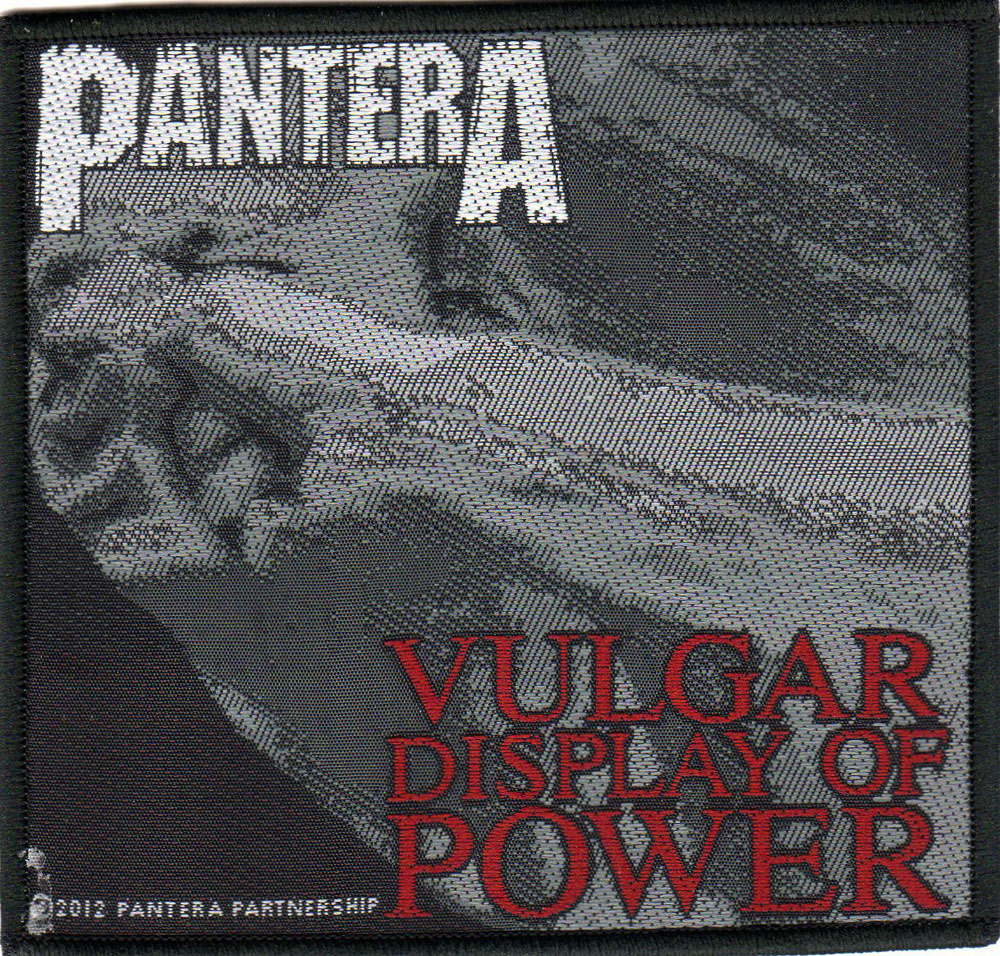 パンテラ・PANTERA・VULGAR DISPLAY OF POWER・ 糊無し 刺繍ワッペン・パッチ