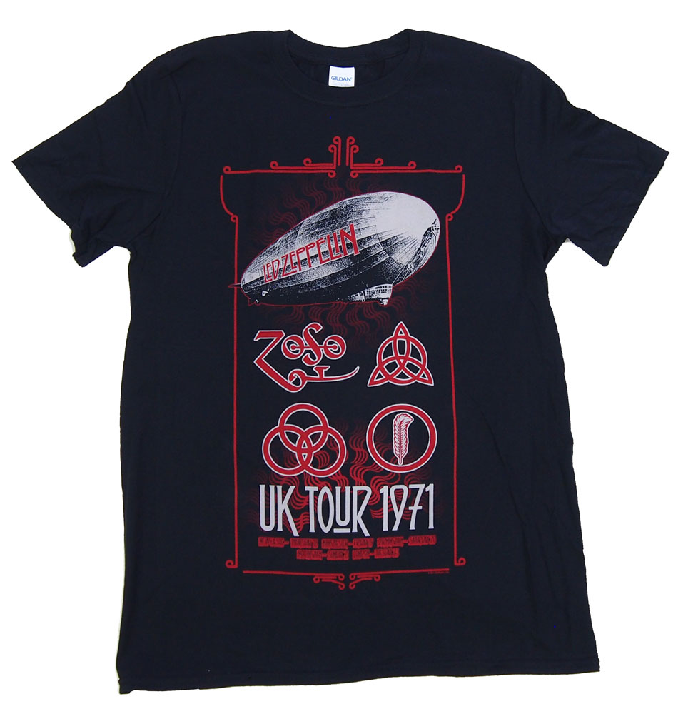レッド ツェッペリン・LED ZEPPELIN・UK TOUR 71 Tシャツ・ロックTシャツ