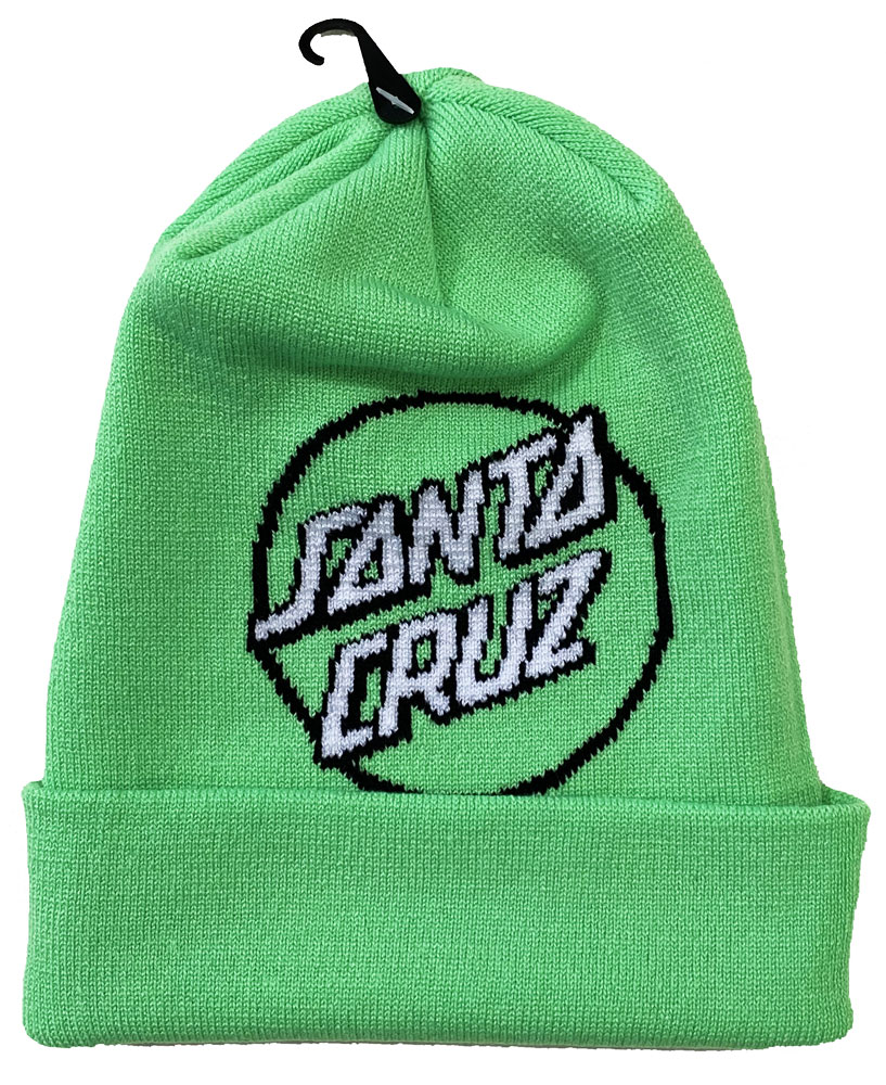 SANTA CRUZ・サンタクルーズ・BIG DOT・セーフティーグリーン・BEANIE・ビーニー・ニット帽