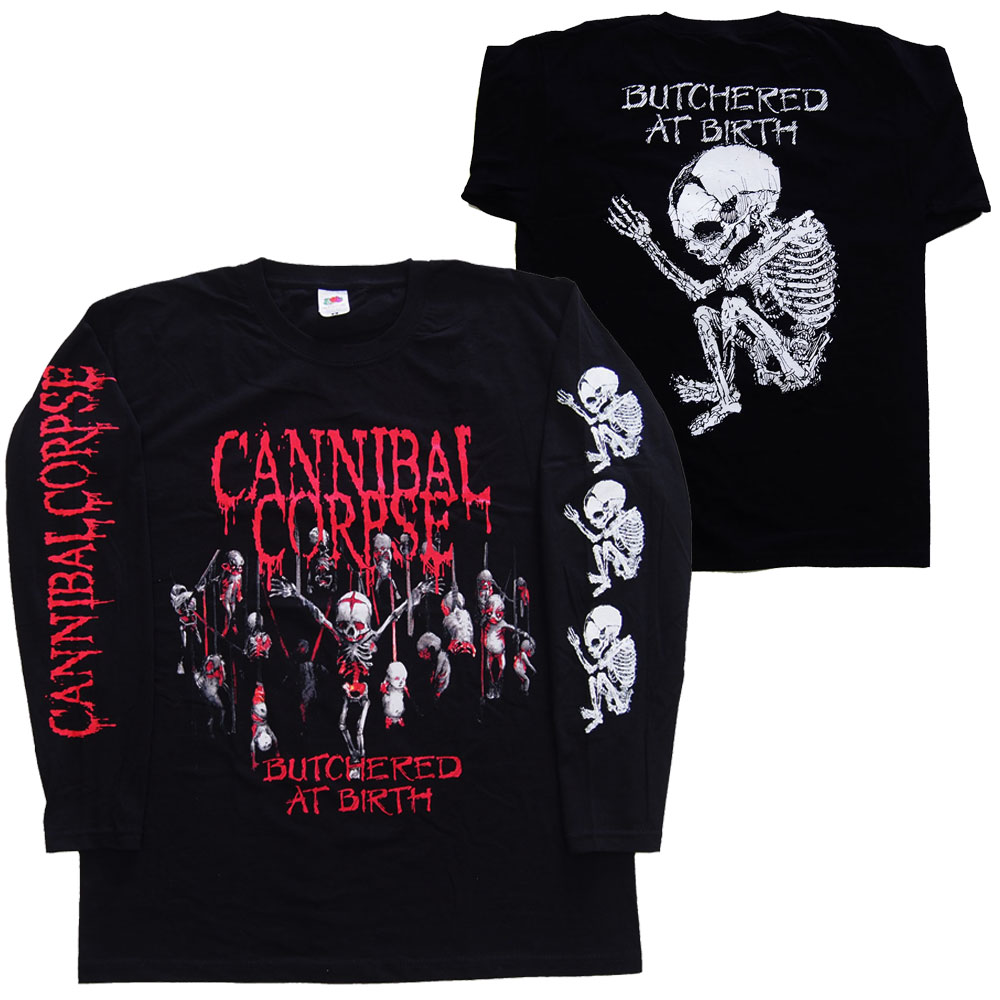 カンニバル コープス・CANNIBAL CORPSE・ BUTCHERD・長袖・ロングスリーブ Tシャツ・ バンドTシャツ