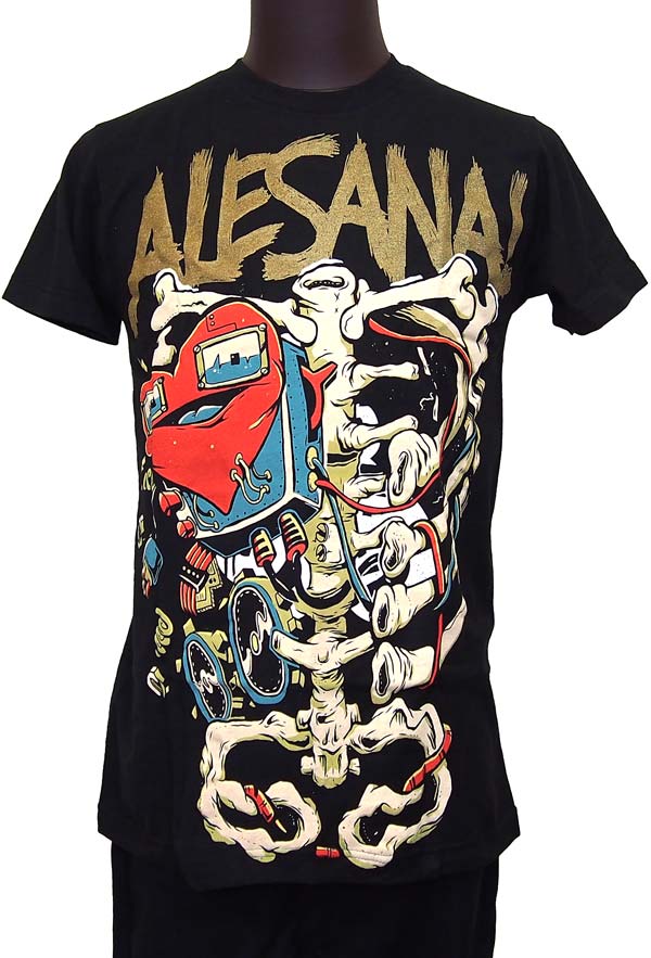 Alesana Skeleton Heart アリセイナ アレサナ バンドtシャツ Alesana Skeleton Heart アリセイナ アレサナ バンドtシャツ