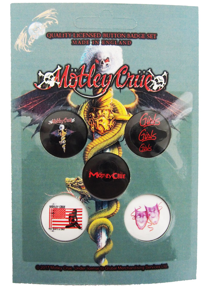 MOTLEY CRUEȥ꡼롼DR FEELGOOD BADGE SET̥Хåå(5)MOTLEY CRUEȥ꡼롼DR FEELGOOD BADGE SET̥Хåå(5)