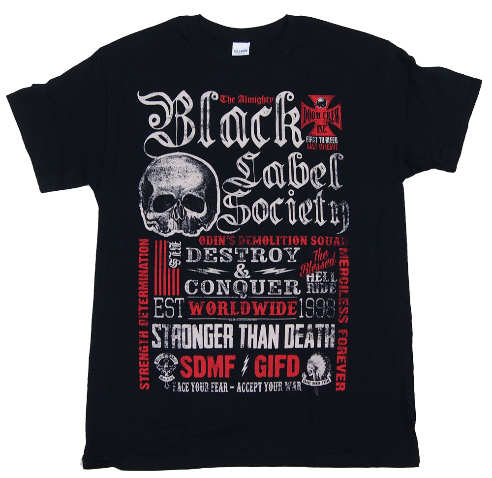 ֥å 졼٥ ƥBLACK LABEL SOCIETYDESTROY & CONQUER T