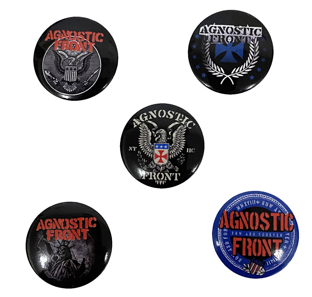 AGNOSTIC FRONTΥƥåեȡBUTTON BADGE SETХḁ̊Хåå(5)ե